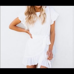 Windsor white ruffle dress